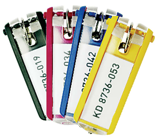 Durable Key Tags, Assorted Colors, Pack Of 6