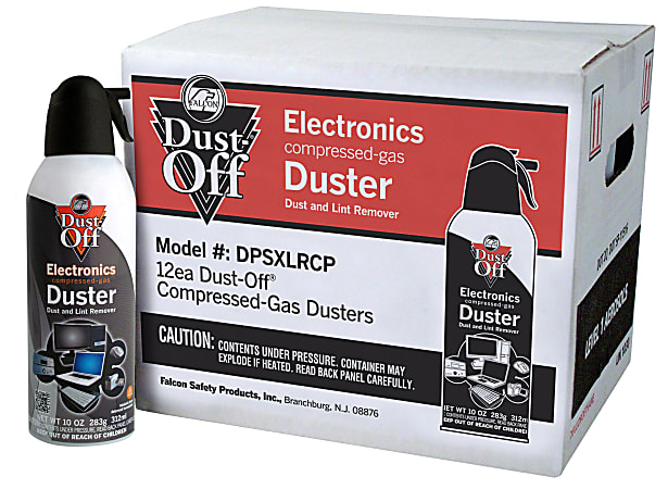 Falcon Safety Dust Off DPSXLRCP Compressed Gas, 10