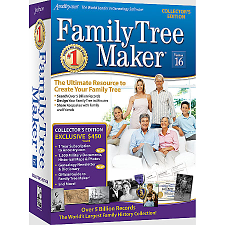 Family Tree Maker® 16 Collector's Edition, Traditional Disc