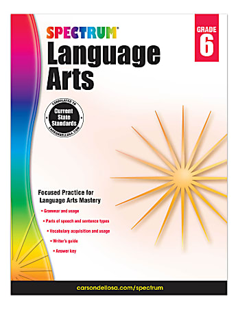 Carson-Dellosa Spectrum Language Arts Workbook, Grade 6