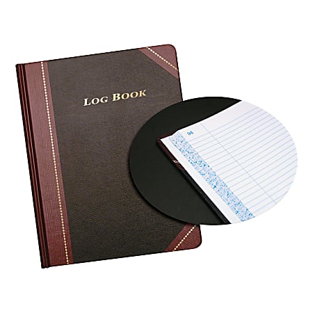 Adams&reg; Log Book, 8 1/8" x 10 3/8", 75 Sheets, Brown