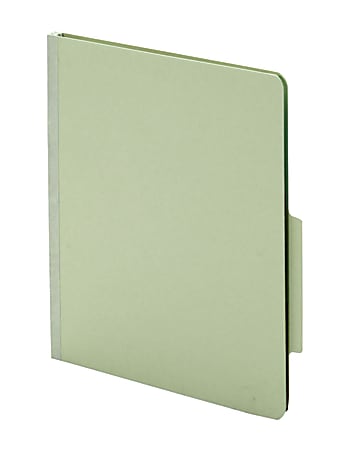 [IN]PLACE® Classification Folders, Letter, 1 Divider, 30% Recycled, Light Green, Box Of 10 Folders