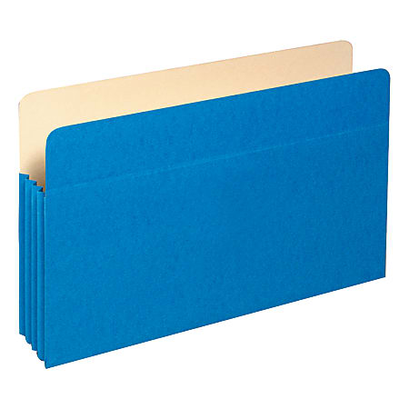 Office Depot® Brand File Pocket, 3 1/2" Expansion, Legal Size, Blue