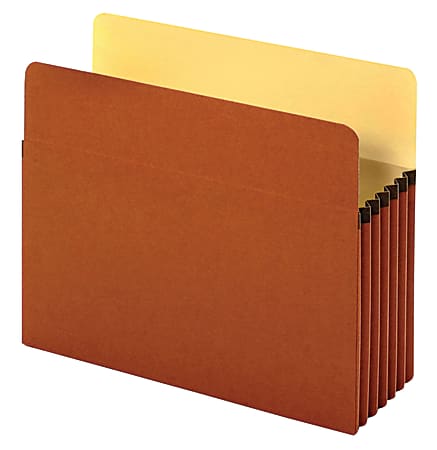 OfficeMax Redrope File Pockets, 5 1/4" Expansion, Letter Size, Box Of 10