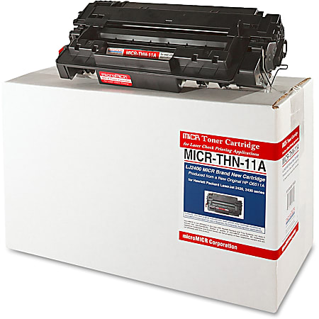 microMICR MICR Toner Cartridge - Alternative for HP 11A - Laser - 6000 Pages - Black - 1 Each microMICR MICR Toner Cartridge - Alternative for HP 11A - Laser - 6000 Pages - Black - 1 Each