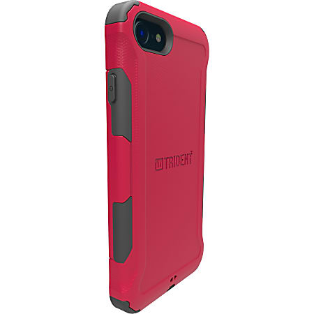 Trident Aegis Case For Apple iPhone 7 - For iPhone 7 - Crimson - Impact Resistant, Drop Resistant, Dirt Resistant, Debris Resistant, Shock Absorbing, Scratch Resistant, Vibration Resistant, Skid Resistant - Thermoplastic Elastomer (TPE), Polycarbonate