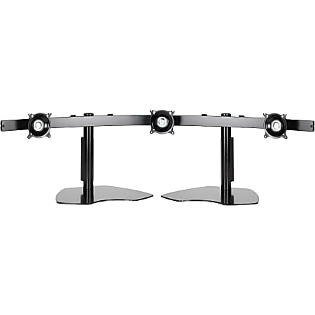 Chief Widescreen Horizontal Triple Monitor Mount Table Stand - For Displays 10-24" - Black - 90 lb Load Capacity - Desktop - Black