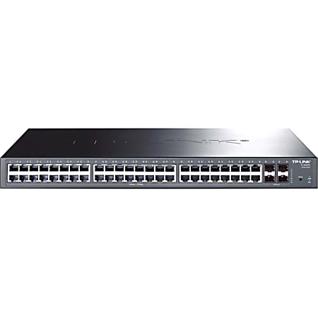 TP-LINK TL-SG2452 48-Port Gigabit Smart Switch with 4 SFP Slots, 802.1Q VLAN, L2/L3/L4 QoS, IGMP Snooping, Port Security, Storm Control, Web-based Management