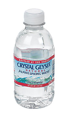 Crystal Geyser Natural Alpine Spring Water, 8 Oz, Carton Of 28