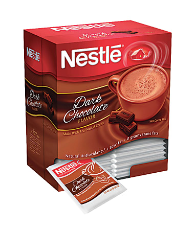 Nestle Dark Chocolate Hot Cocoa, 0.71 Oz., Box Of 50 Packets