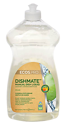 Earth Friendly Products Dishmate Dishwashing Liquid, Pear, 25 Oz