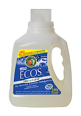 Earth Friendly Products ECOS Liquid Laundry Detergent, Free And Clear, 100 Oz