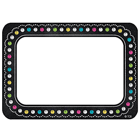 Teacher Created Resources Chalkboard Brights Name Tags, 3 1/2" x 2 1/2", Multicolor, Pack Of 180