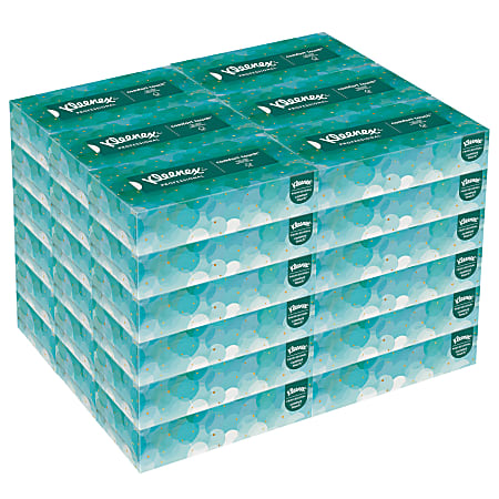 Kleenex Professional Facial Tissue for Business Flat Tissue Boxes 2 Ply  White 100 Tissues Per Box Carton Of 36 Boxes - Office Depot