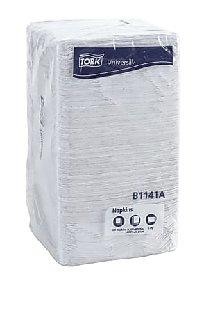 Tork Beverage Napkins, 9 3/8" x 9 3/8", 100% Recycled, White, Pack Of 500