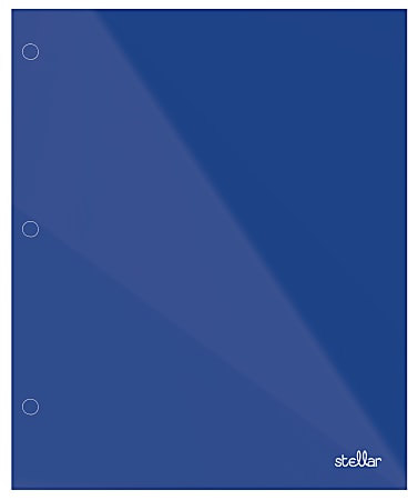 Office Depot® Brand Stellar Laminated 2-Pocket Paper Folder, Letter Size, Blue