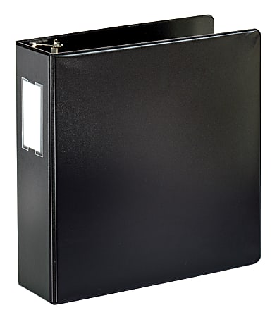 Office Depot® Brand Durable 3-Ring Binder With Label Holder, 3" D-Rings, 100% Recycled, Black