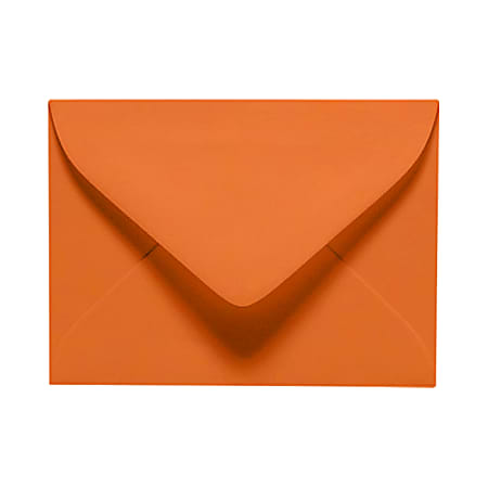 LUX Mini Envelopes, #17, Gummed Seal, Mandarin Orange, Pack Of 50