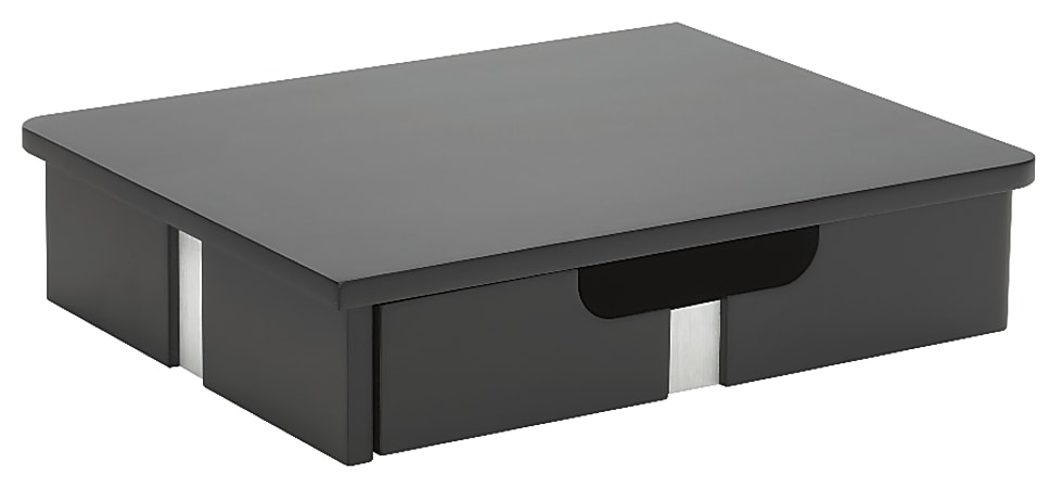OfficeMax Bevel Monitor Stand, 3.5" x 15" x 12", Black