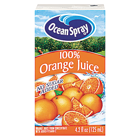 Ocean Spray® Aseptic 100% Orange Juice Boxes, 4.2 Oz, Pack Of 40