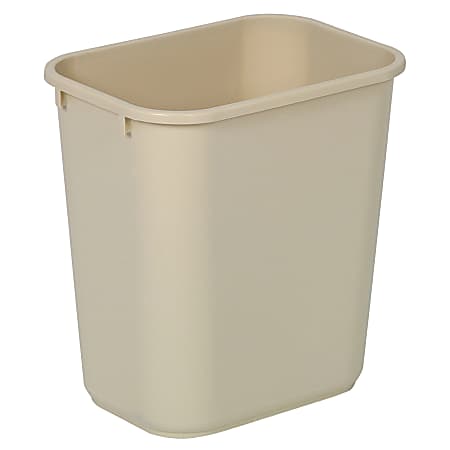 Highmark™ Standard Wastebasket, 3 1/4 Gallons, Beige