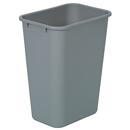 Highmark&trade; Standard Wastebasket, 10 1/4 Gallons, Silver