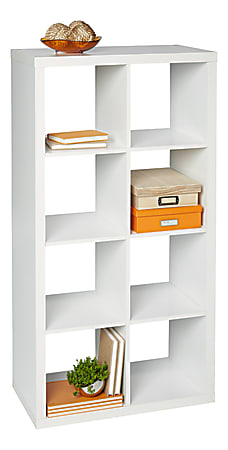 Brenton Studio® 53"H 8-Cube Storage Bookcase, White