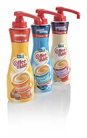 Coffee-mate Liquid Coffee Creamer, Pump Dispenser, French Vanilla, 21.1 Oz