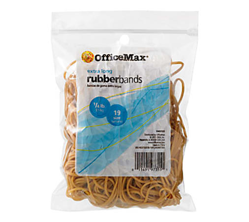 OfficeMax Economy Rubber Bands, 3-1/2" x 1/16", 387/pk
