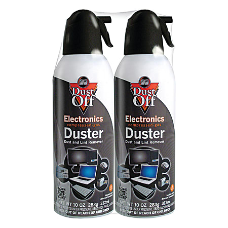 Dust-Off Compressed Gas Dusters, 10 Oz, Pack Of