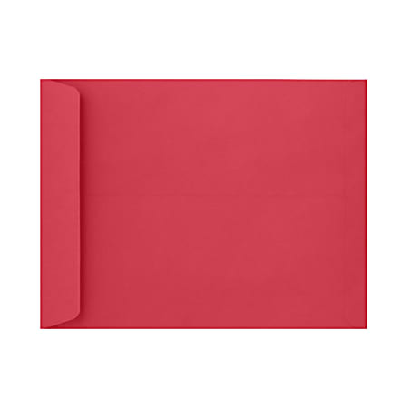 LUX Open-End 9" x 12" Envelopes, Gummed Seal, Holiday Red, Pack Of 50