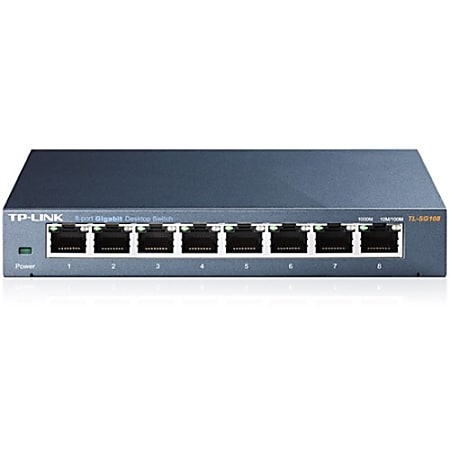TP Link 8 Port Gigabit Ethernet Desktop Switch TL SG108