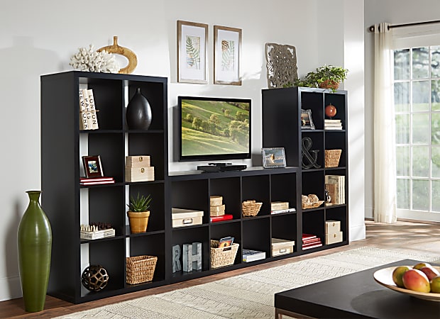 Brenton Studio 53 H 8 Cube Storage Bookcase Black - Office Depot