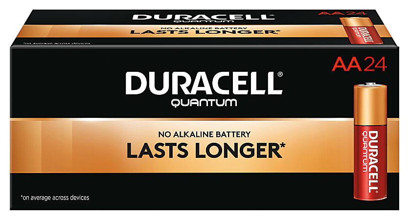 Duracell® Quantum AA Alkaline Batteries, Pack Of 24, Case Of 6 Packs
