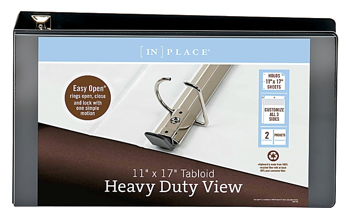 Avery Durable View 3 Ring Binder 1 12 Slant Rings 49percent Recycled Black  Pack Of 4 - Office Depot