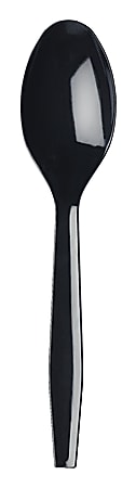 Highmark® Full-Size Spoons, Black, Box Of 100