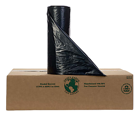 Noramco 1.5-mil Municipal Liners, 43" x 47", 56 Gallons, Black, Pack Of 100