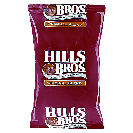 Office Snax® Hill Bros. Original Blend Coffee Single-Serve Packets, 2.3 Oz, Carton Of 24