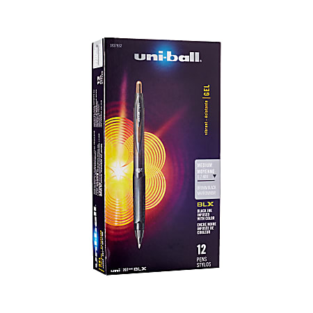 uni-ball® 207 BLX Series Retractable Gel Pens, Medium Point, 0.7 mm, Brown Ink, Pack Of 12