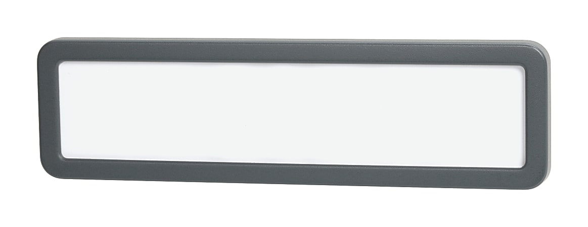 Officemate 29222 Verticalmate Cubicle Name Plate, Gray, 0.9"W x 2.7"H x 9.2"D, Plastic, Gray, 1