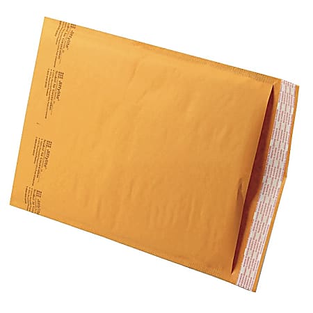 Sealed Air Self-Seal Bubble Mailers, 9 1/2" x 14 1/2", Kraft, Case Of 100
