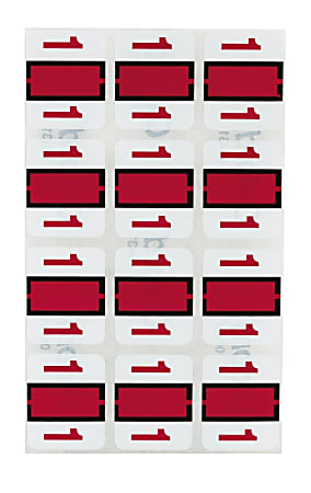 Pendaflex Color-Coded Numeric Label, 1-1/4"x1", 120 Labels/Pack, Red, #1