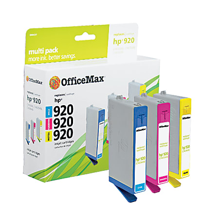 OfficeMax Tri-Color Inkjet Cartridges Multi Pack Compatible with HP 920