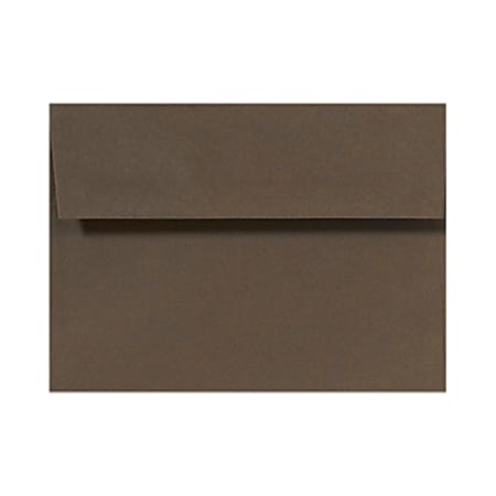 LUX Invitation Envelopes, #4 Bar (A1), Peel & Press Closure, Chocolate Brown, Pack Of 1,000