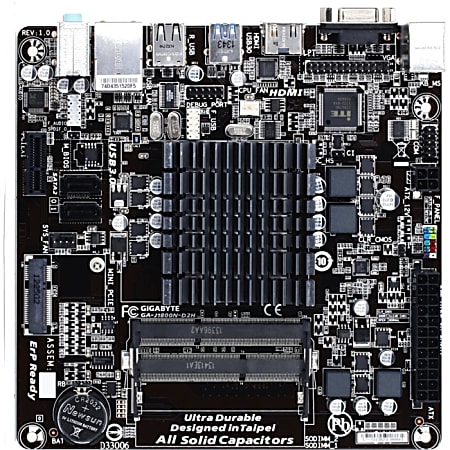Gigabyte GA-J1800N-D2H Desktop Motherboard - Intel Chipset - Socket BGA-1170 - Intel Celeron J1800 Dual-core (2 Core) 2.41 GHz
