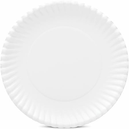 AJM Packaging Corporation Gold Label Coated Paper Plates White Pack Of ...