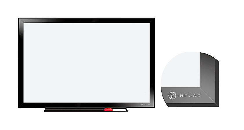 INFUSE 6' x 4' Jet Black Frame Magnetic Dry Erase Board