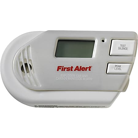 First Alert Carbon Monoxide Alarm - Wired - 120 V AC - Audible - Ceiling Mountable, Wall Mountable - White
