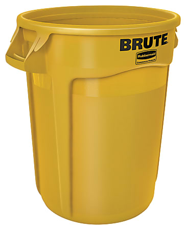 Rubbermaid Commercial Brute Round Container - 32 gal Capacity - Round - Heavy Duty, Handle, Tear Resistant, Damage Resistant, Durable, UV Coated, Fade Resistant, Warp Resistant, Crack Resistant, Crush Resistant