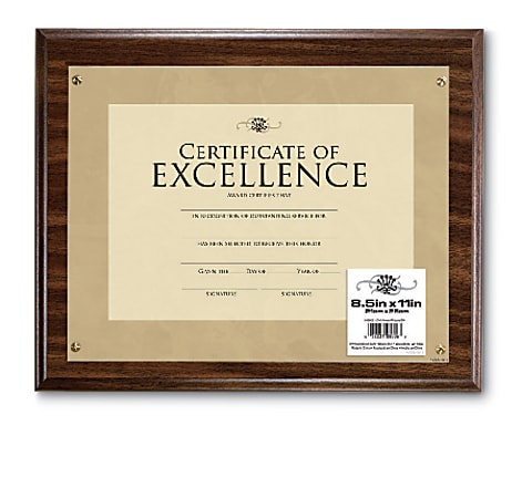 Uniek® Wood Award Plaque, 8 1/2"H x 11"W, Mahogany